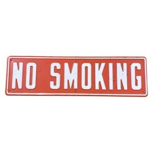 Vintage No Smoking Sign